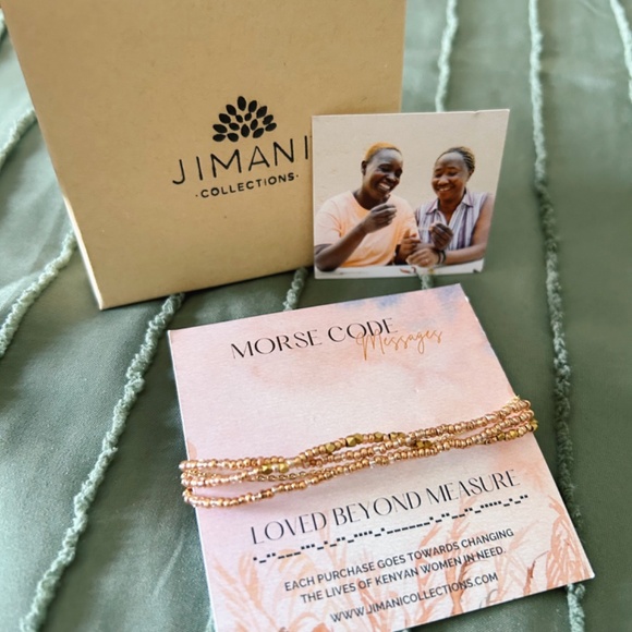 Jimani Collections Fair Trade Morse Code Loved Beyond Measure Bracelet - Picture 2 of 5